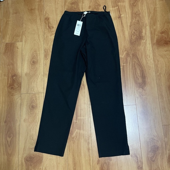 Women Eileen Fisher Slim Ankle Pant Side Zip XS Black New with Tag - Picture 1 of 6